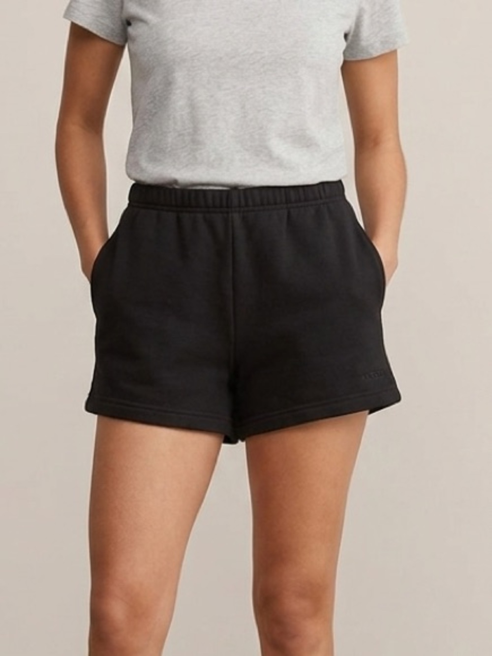 Aritzia Sz M Perfect Fit Sweatfleece Cozy Fleece Black 3” Short